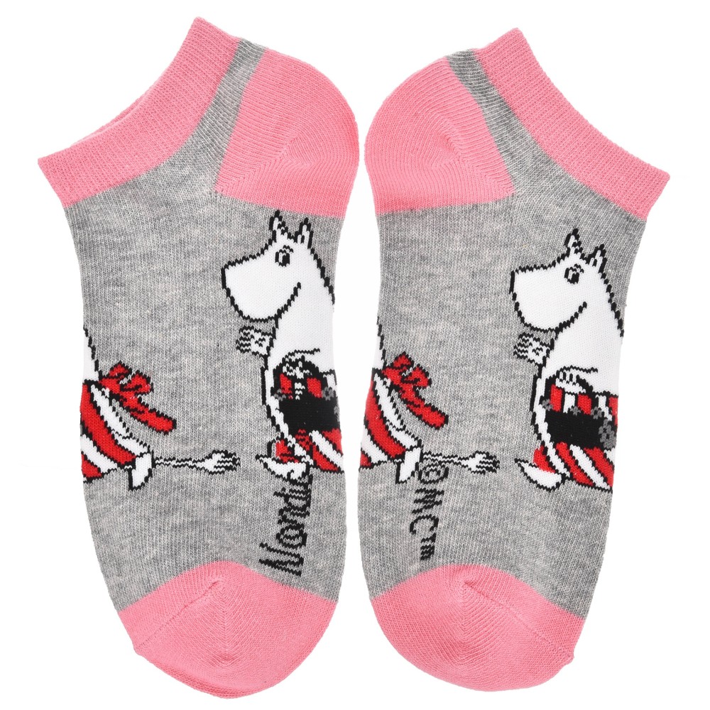 Nordic Buddies, Women's Ankle Socks, Moominmamma on the Way gray-pink 36-42