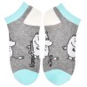 Nordic Buddies, Moomin, Women's Ankle Socks, Moomintroll gray-turquoise 36-42