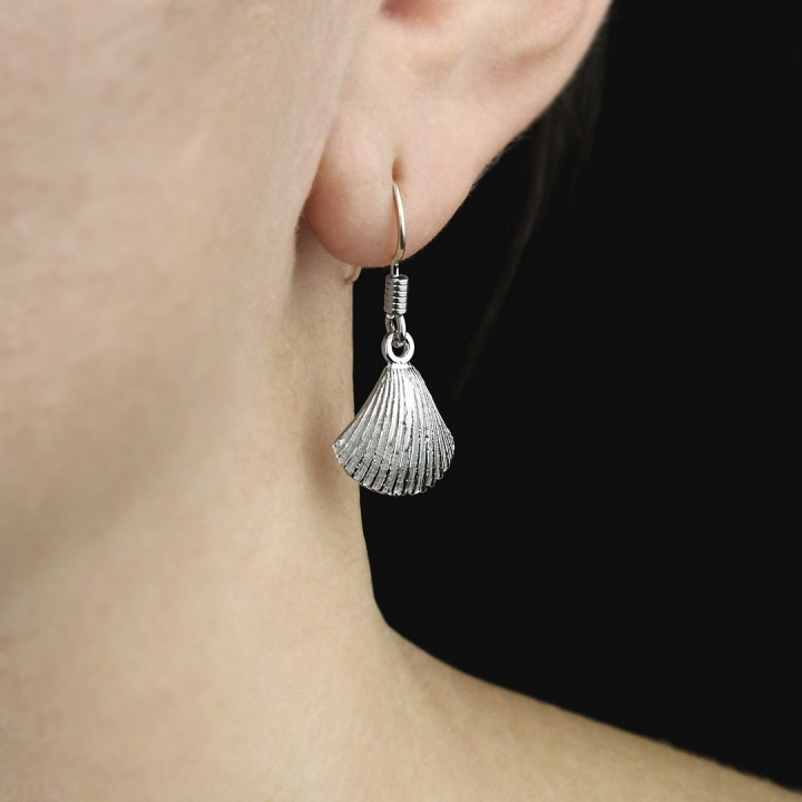 Sirokoru Näkinkenkä Seashell Silver Earrings