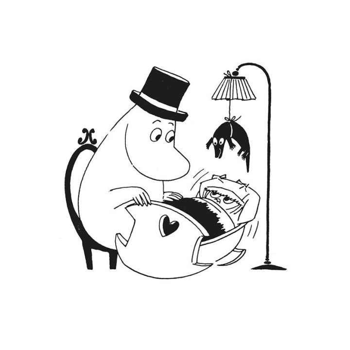 Putinki, Mumin, Postkarte extra stark, Wiege