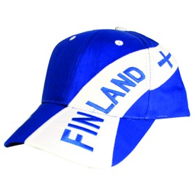 Kappe für Erwachsene, Finland Flag Stripe, blau-weiß