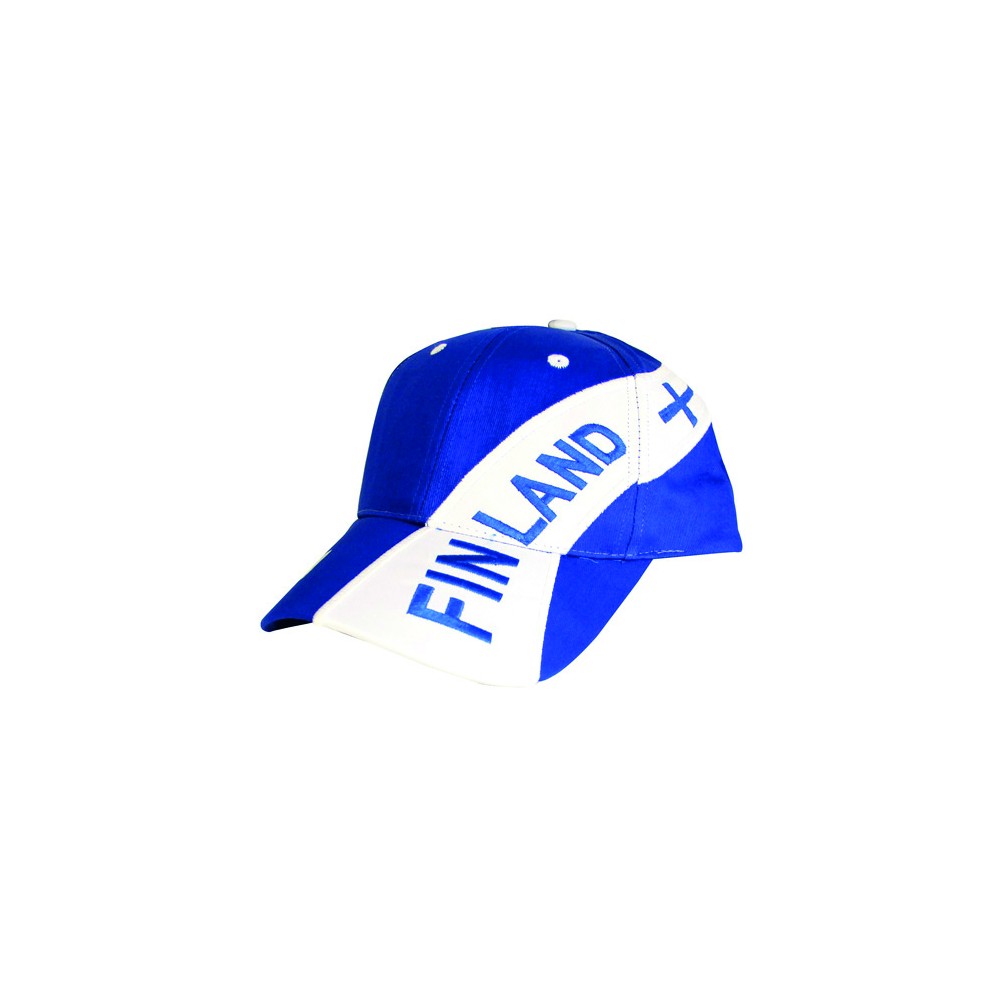 Kappe für Erwachsene, Finland Flag Stripe, blau-weiß