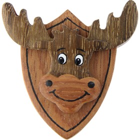 Moose Head on Wood, Magnet