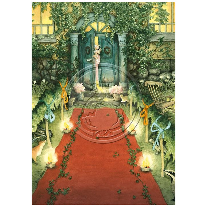 Inge Löök Postcard Women look through the Door 10.5 x 14.8 cm