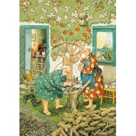 Inge Löök, Postkarte, Frauen bei der Baumpflege