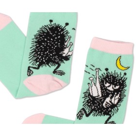 Nordic Buddies, Socks for Women, Stinky's Butt, green-pink 36-42