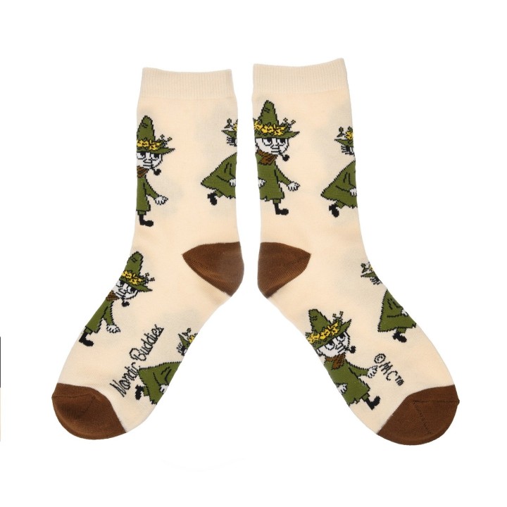 Nordic Buddies, Socks for Women, Snufkin, beige-brown 36-42
