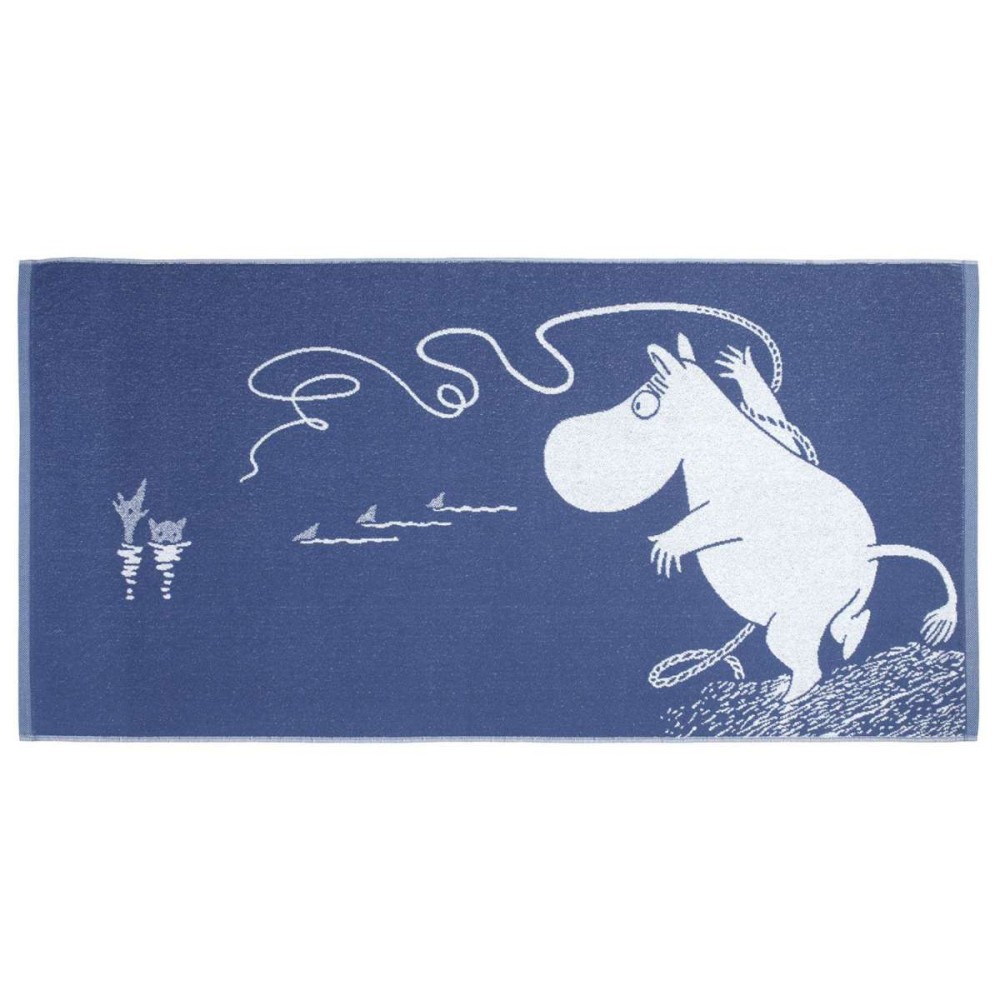 Finlayson, Moomin, Bath Towel from Organic Cotton, Moomintroll, blue 70x140cm