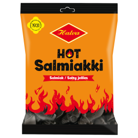 Halva, Hot Salmiakki, Extra starke Salmiak-Weingummi-Mischung 160g