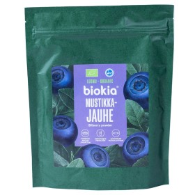 Biokia, Organic Bilberry Powder from whole dried wild blueberries 150g
