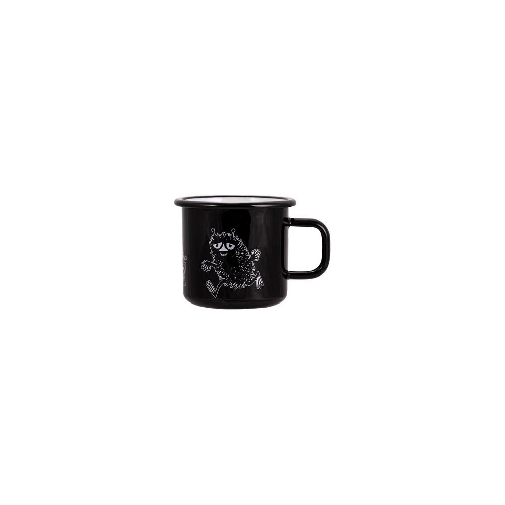 Muurla, Moomin Retro, Enamel Mug, Stinky, black 0,37l