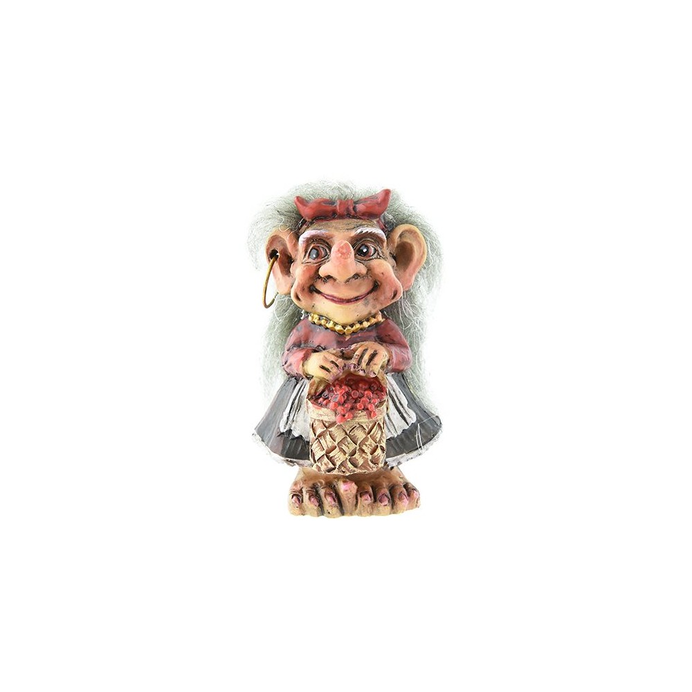 Trolla with Berry Basket, Troll Figure Mini 5cm