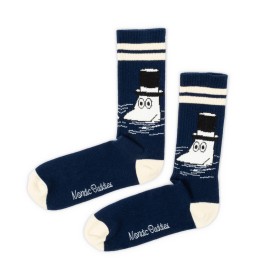 Nordic Buddies, Tennis Socks for Men, Moominpappa in Pond, dark blue 40-45