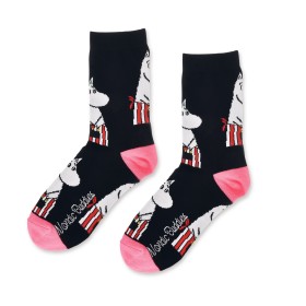 Nordic Buddies, Women's Socks, Moominmamma on the Way, black-pink 36-42