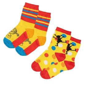 Martinex, Pippi Longstocking dots yellow, Socks for Kids, 2 Pairs