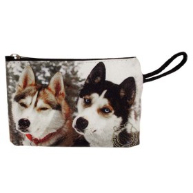Coin Purse, Two Huskies,...