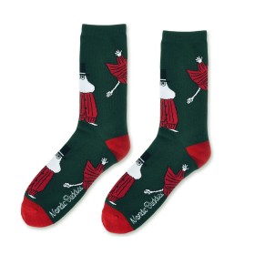 Nordic Buddies, Socks for Men, Moominpappa, green-red 40-45