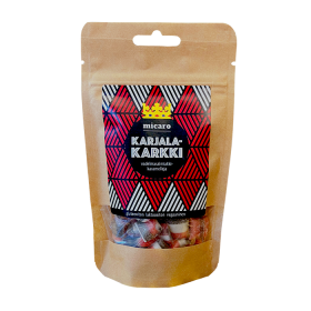 Micaro, Karjalakarkki, Hand-made Rasberry Salmiak Candies 80g