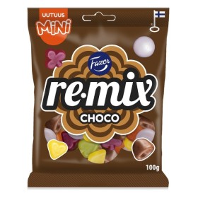 Fazer, Remix Mini Choco, Frucht- und Schoko-Bonbons 100g