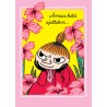 Moomin Postcard, Little My "Arvaa ketä ajattelen", pink