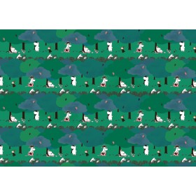Putinki, Moomin, Gift Wrap Paper Roll, Forest, green, 2pcs 70x100cm