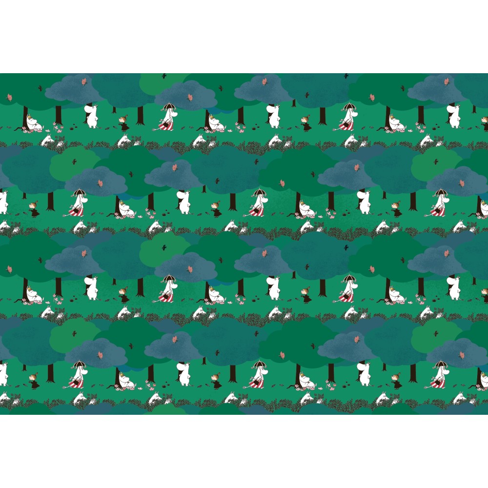 Putinki, Moomin, Gift Wrap Paper Roll, Forest, green, 2pcs 70x100cm