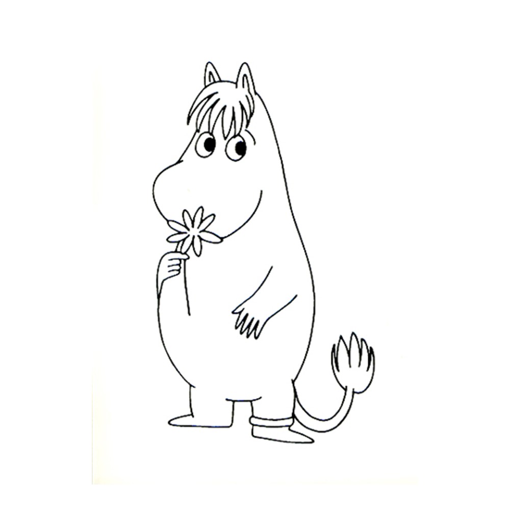 Moomin Postcard white-silver, Snorkmaiden