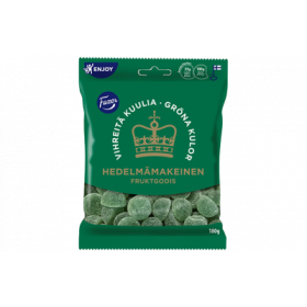 Fazer, Vihreitä kuulia, Green Jelly Sweets with Pear Flavour 180g