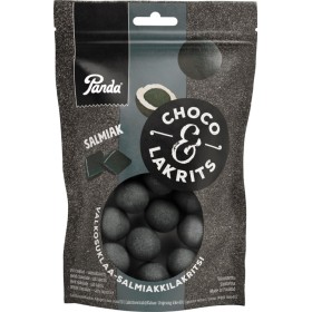 Panda, Choco Lakrits Salmiakki, Salty Licorice Balls with White Chocolate 120g