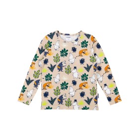 Martinex, Moomin Herbarium, Long-sleeved Kids' Shirt, organic cotton jersey, beige