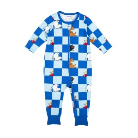Martinex, Mumin Quadrate, Pyjama aus Bio-Baumwolle, blau