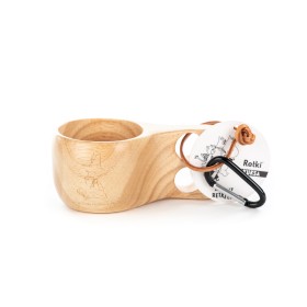 Retki, Moomin, Kuksa Wooden Mug with Karabiner, Snufkin, medium 0,17l