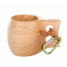 Retki, Kuksa Kaffeebecher aus Holz mit Karabiner, groß 0,29l