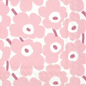 Marimekko, Unikko Mini Pink, Serviette (20pcs) 33x33cm