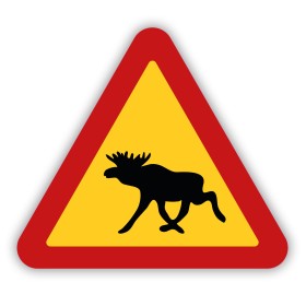 Elk Warning, Sticker 10cm