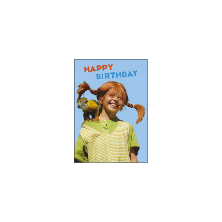 Pippi Langstrumpf Postkarte Alles Gute zum Geburtstag 10,5 x 14,8 cm