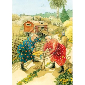 Inge Löök, Postcard, Women take a walk in the countryside