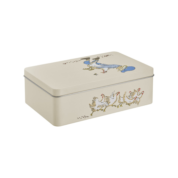 Muurla, Emil of Lönneberga, Cluck Cluck, Tin Box, beige 18x12cm