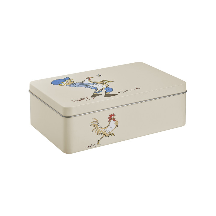 Muurla, Michel aus Lönneberga, Cluck Cluck, Blechdose, beige 18x12cm
