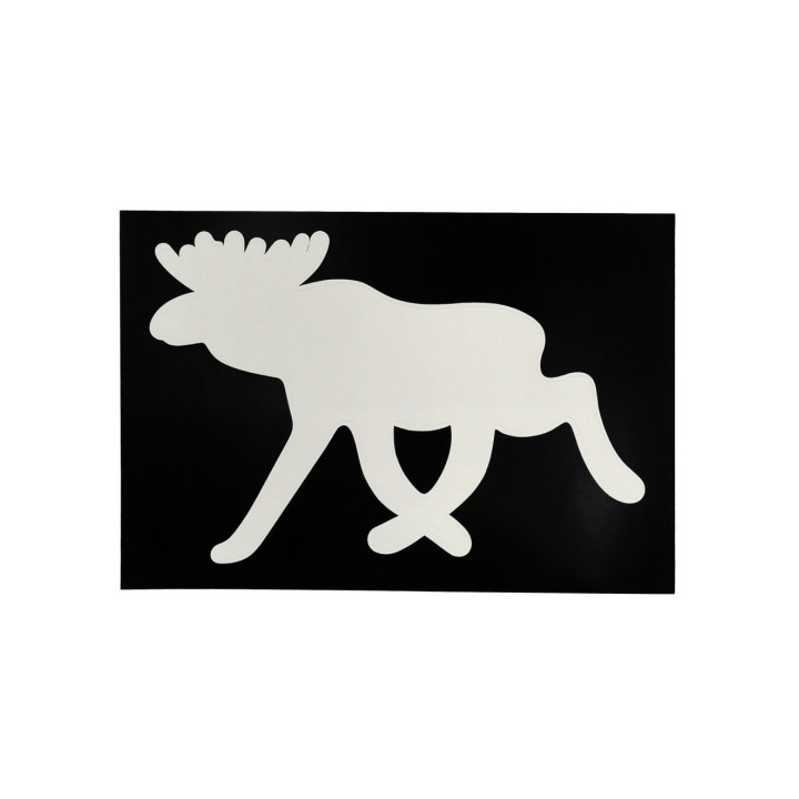 Moose Sticker White 12,5 x 8,3 cm