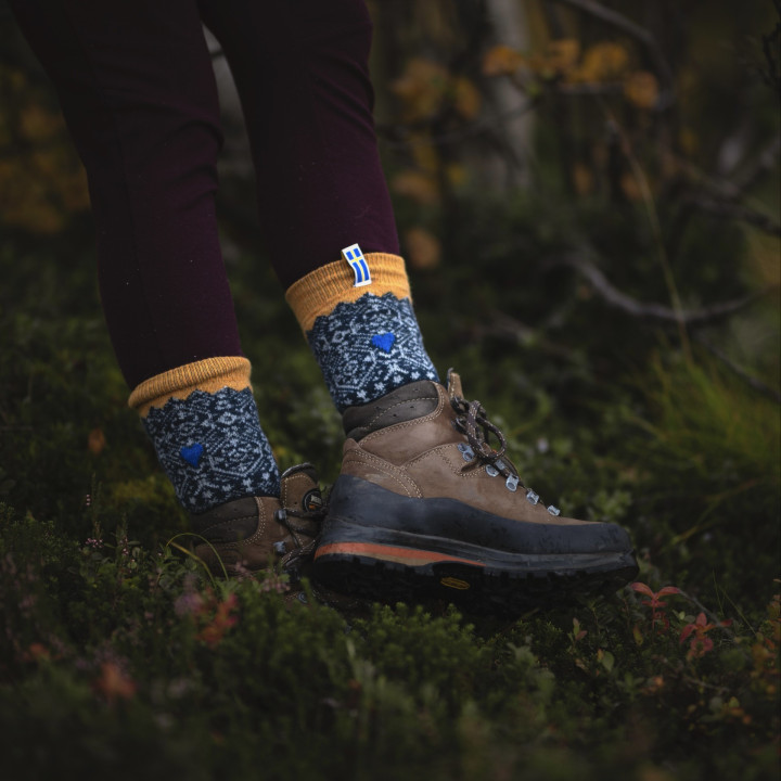 WOOLWEAR of Scandinavia®, Woll Socks, Sweden Flag, blue-yellow