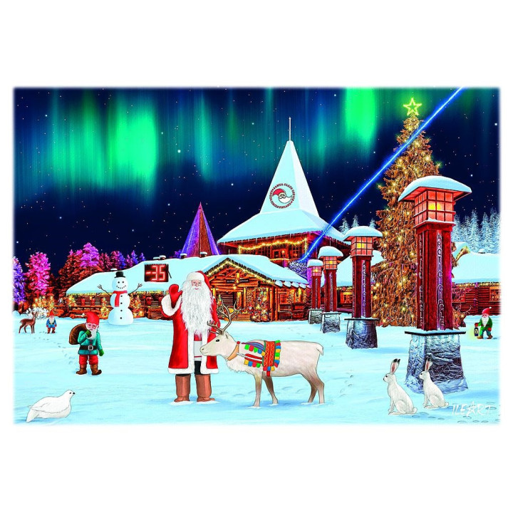 Ileart Postcard with Glitter Rovaniemi 10.5x14.8 cm