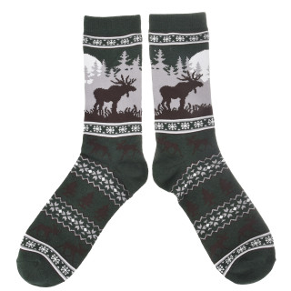 Robin Ruth Scandinavia Elch & Wald Socken für Erwachsene Grün 41-46