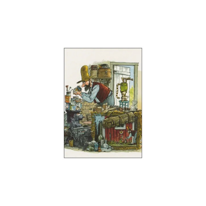 Pettson und Findus Postkarte Pettson in der Werkstatt 10,5 x 14,8 cm