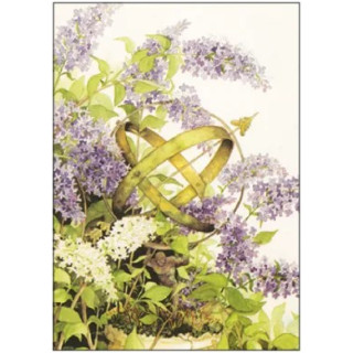 Inge Löök Postkarte Sonnenuhr im Garten 10,5 x 14,8 cm