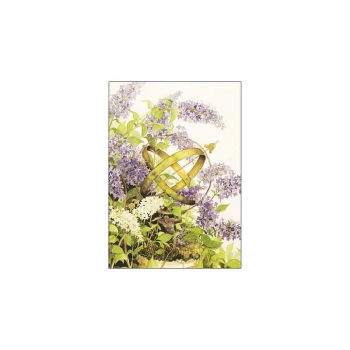 Inge Löök Postkarte Sonnenuhr im Garten 10,5 x 14,8 cm