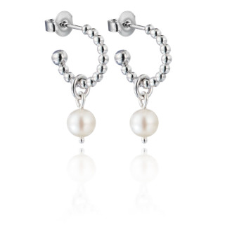 Lumoava Helmi Silver Earrings with Akoya Pearl