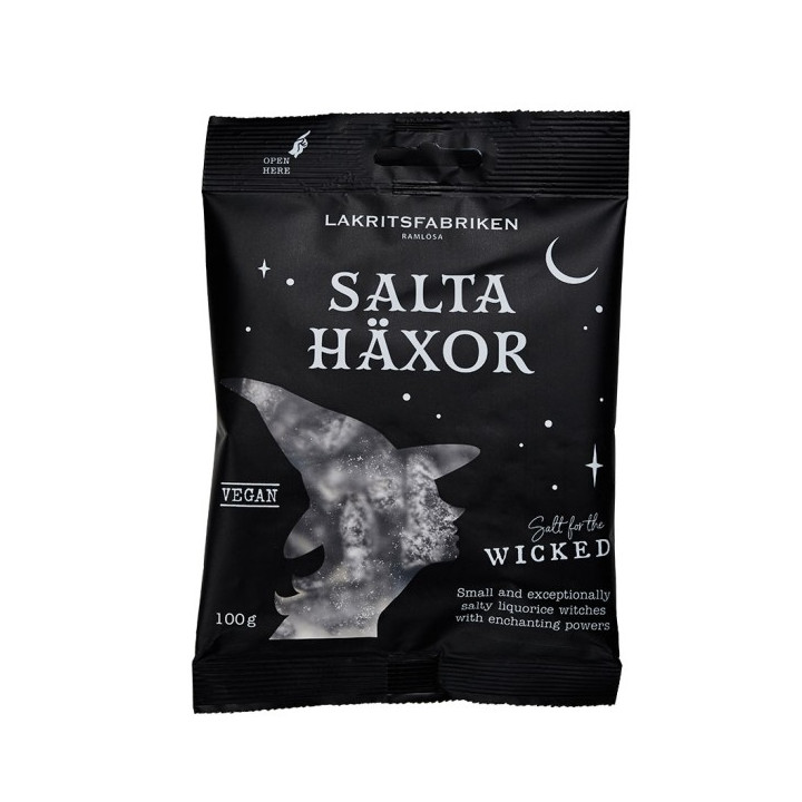 Lakritsfabriken Salta Häxor Extra Salty Licorice 100g