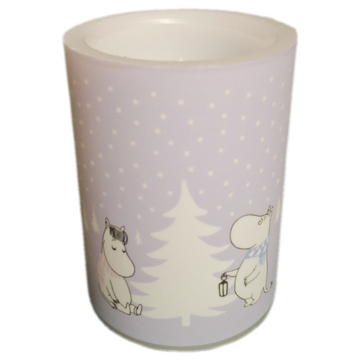 Muurla Mumin Snowfall LED-Kerze Helllila 10cm