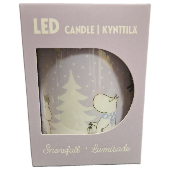 Muurla Mumin Snowfall LED-Kerze Helllila 10cm